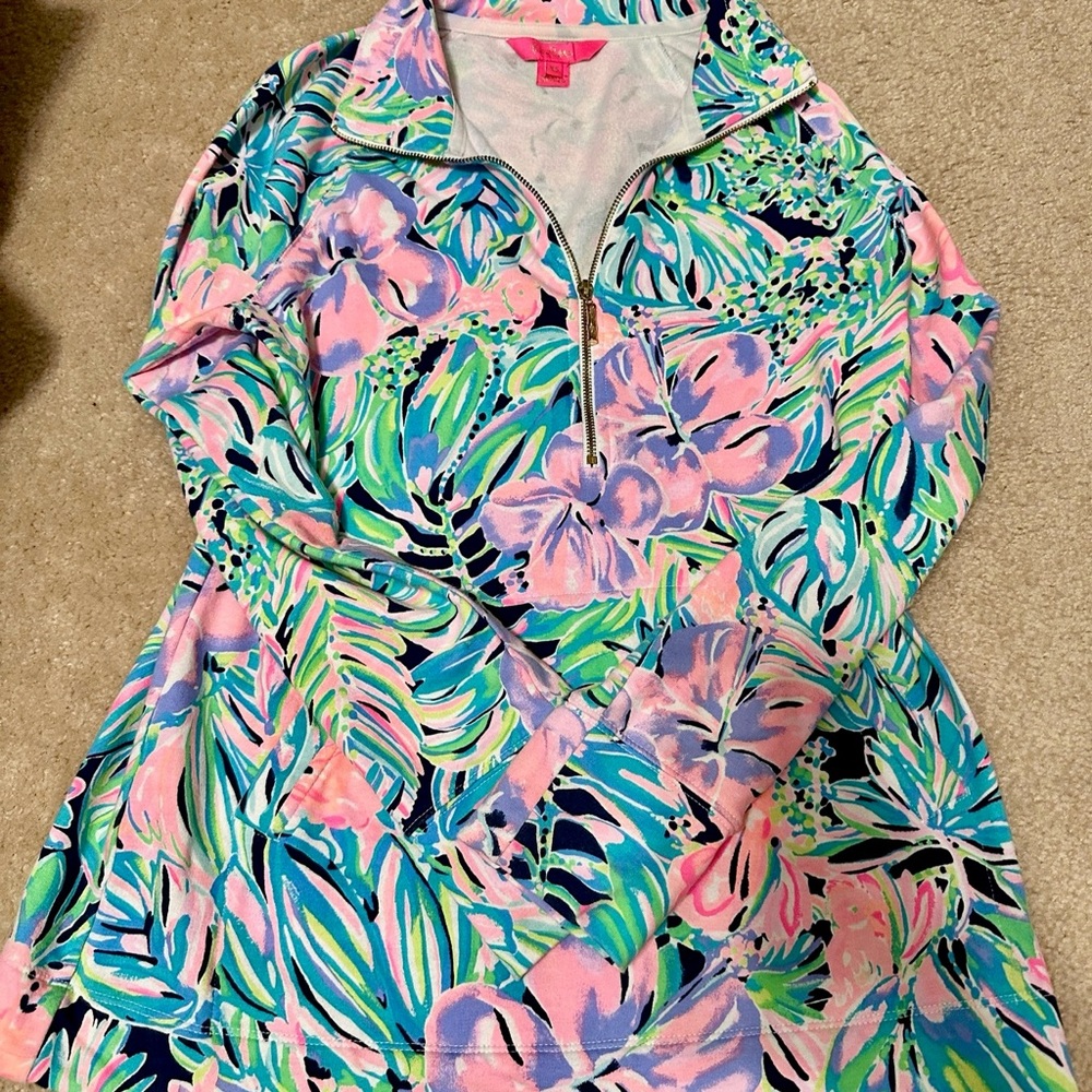 Lilly Pulitzer Floral Sweatshirt - Pink, Green, Blue
